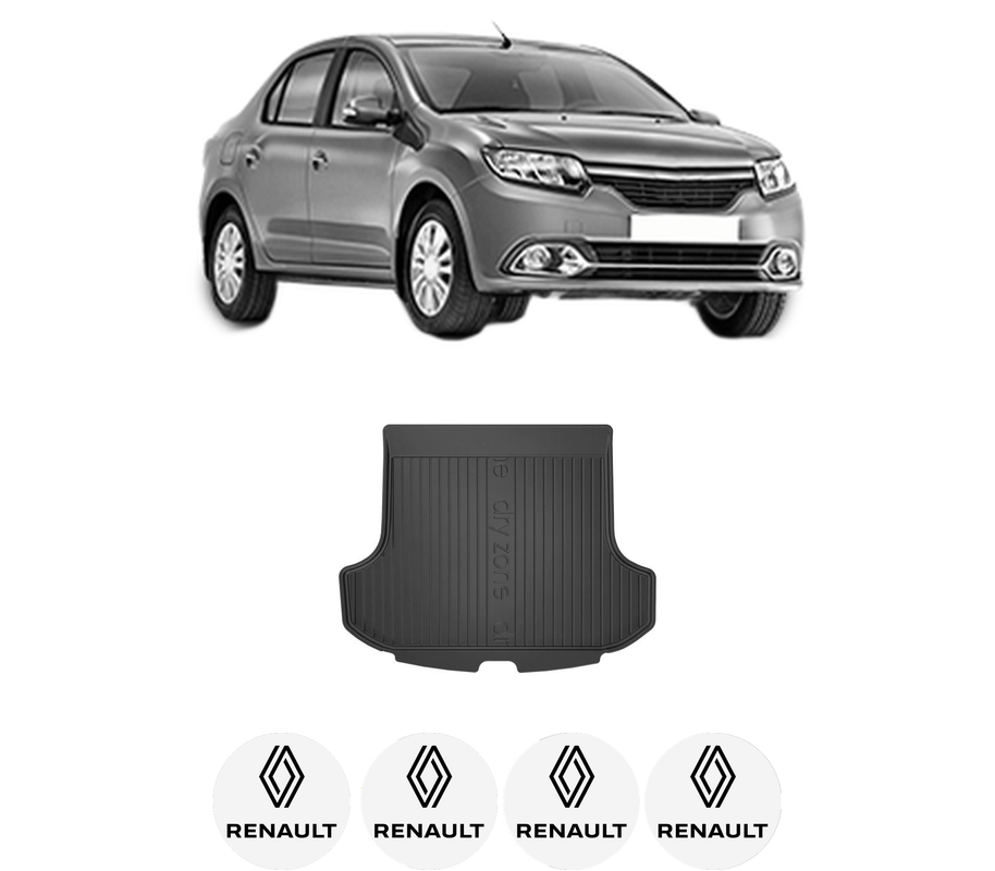 Tavita Portbagaj RENAULT LOGAN/STEPWAY II (L8_) din 2013-2016, Protectie Portbagaj Auto, 4x Stickere auto cu RENAULT