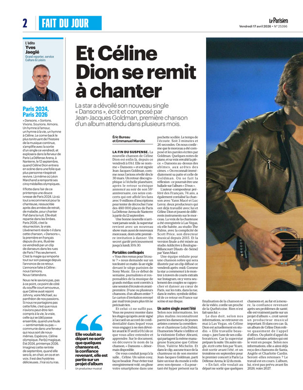Le Parisien 17 Avril 2026 images 1