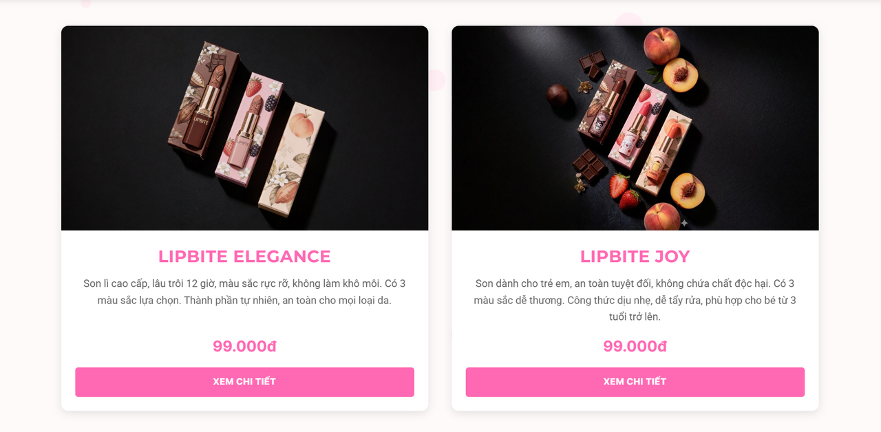 Lipbite - Sản phẩm son dưỡng cho phụ nữ