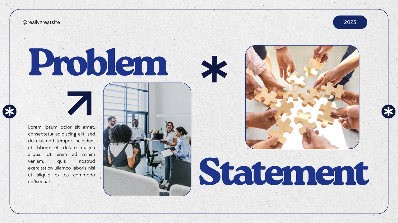 Blue and Grey Modern Geometric Simple Minimalist Pitch Deck Presentation