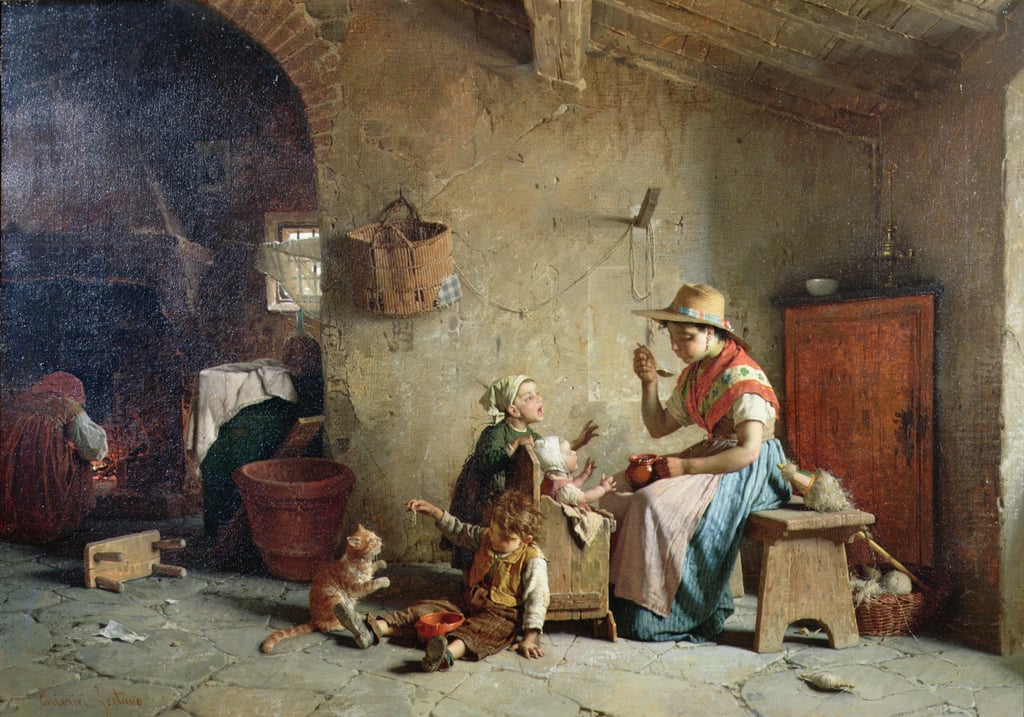1-Gaetano-Chierici-Feeding-Baby-Meister-Drucke-553624