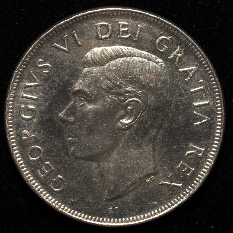 1 dólar Canadá (voyageur). Jorge VI 1952. PAS7473