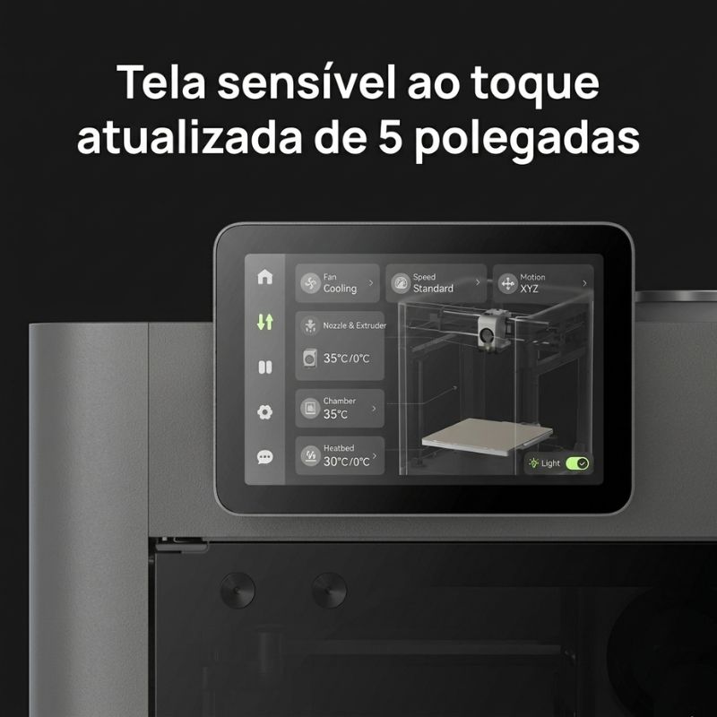 Tela sens�vel ao toque de 5 polegadas da Bambu Lab