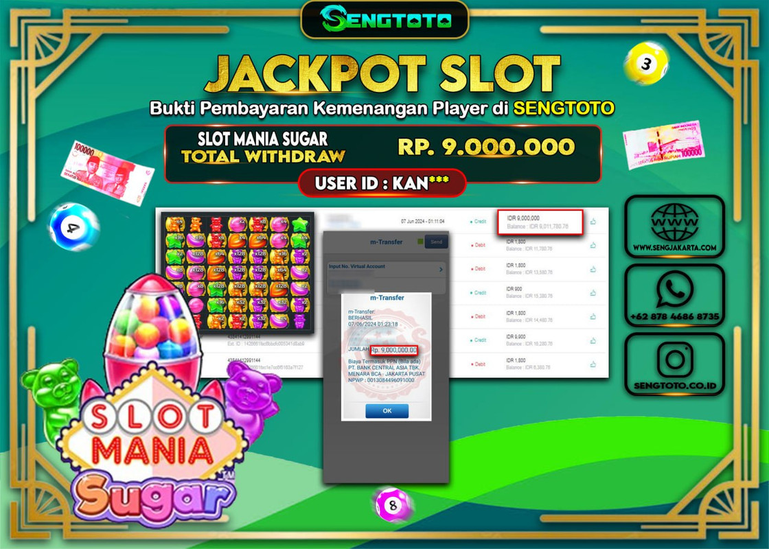 BUKTI PEMBAYARAN SLOT MANIA SUGAR