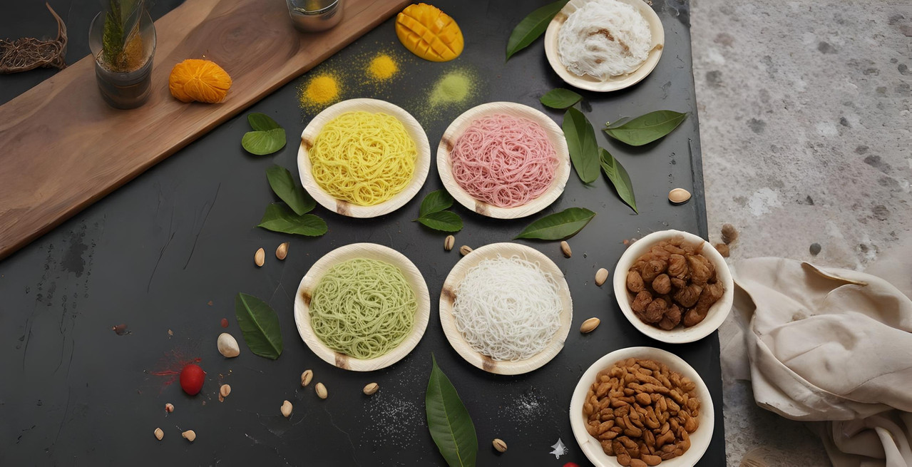 Variety of spices and food products