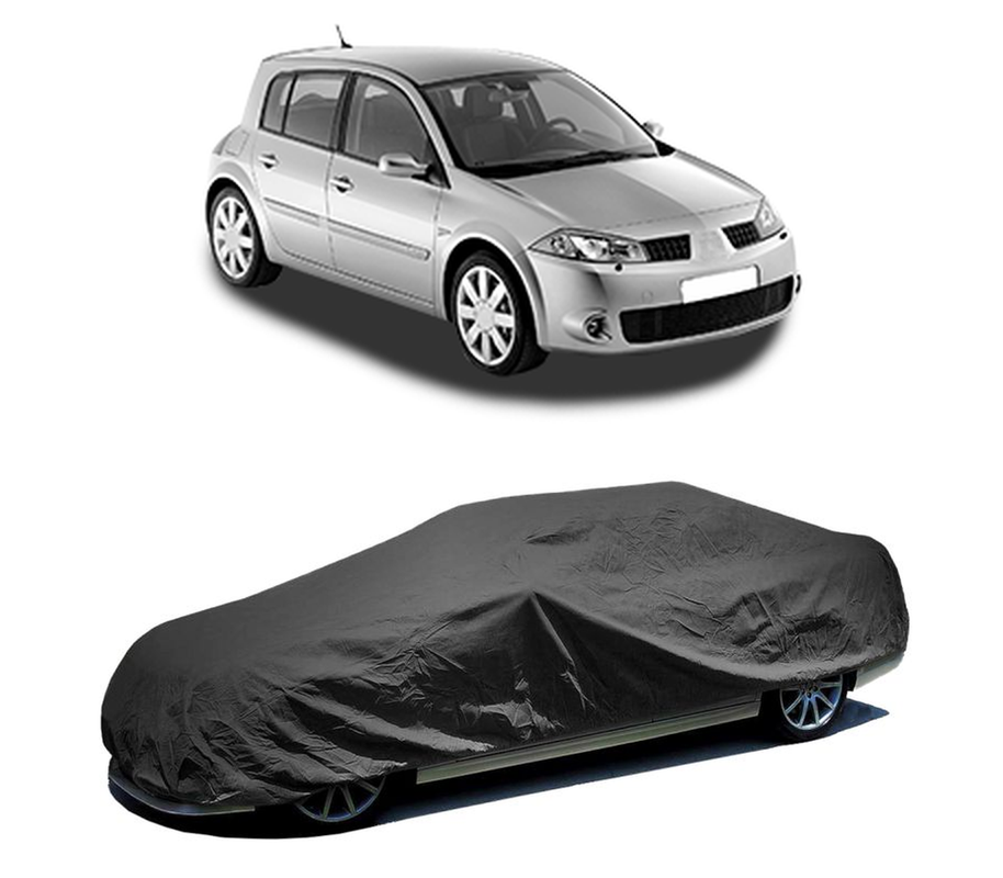 Husa tip prelata auto pentru RENAULT MEGANE II (BM0/1_, CM0/1_) 2002 - 2011,culoare negru, material textil impermeabil, rezistanta la intemperii praf UV, CARPASSION Husa Protectie