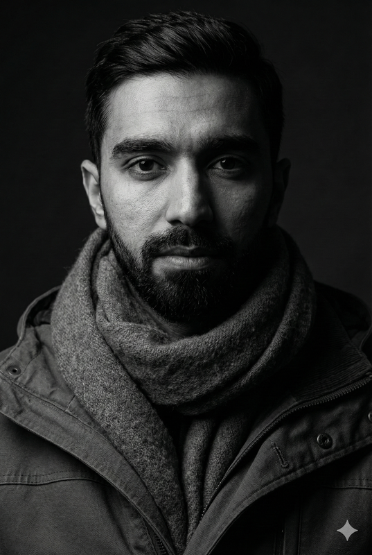 Noir Identity Lock Portrait
