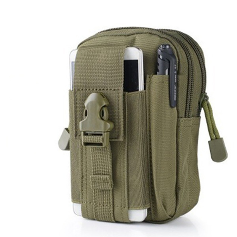 Army green Tactical Molle Waist Bag Waterproof Phone Pouch for 6 inch Smartphones Compact Large Capacity Belt Loop Organizer for Local Outdoor Adventurers