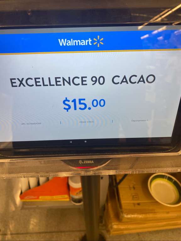 Walmart Chocolate Lindt Exellence 90% Cacao 
