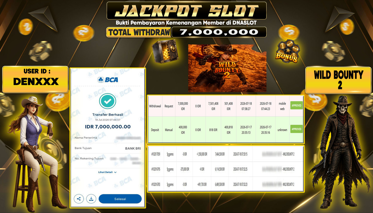 JACKPOT SLOT WILD BOUNTY 2  18 JULY 2026