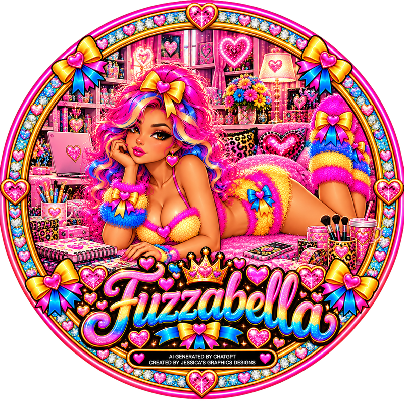 Fuzzabella Glittery Glam Lounge Medallion