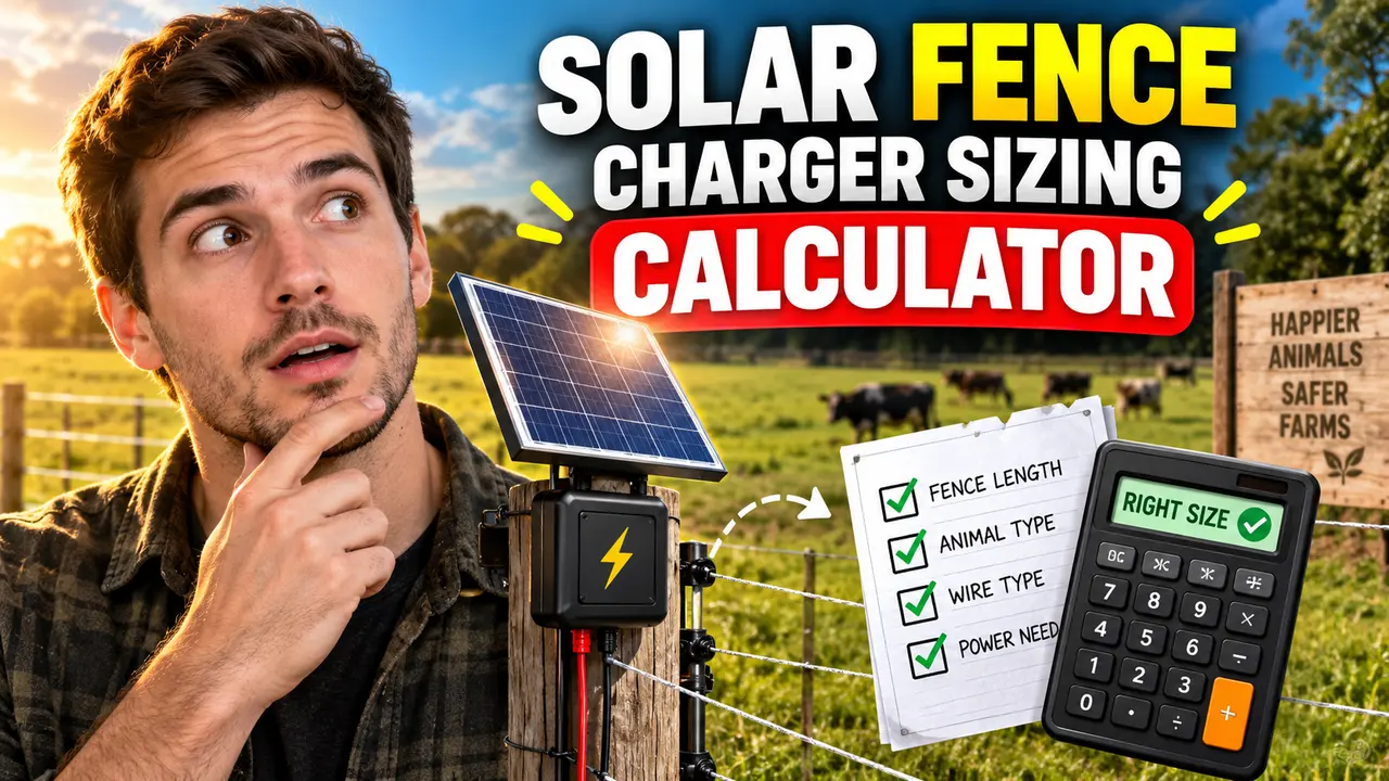 Solar Fence Charger Sizing Calculator