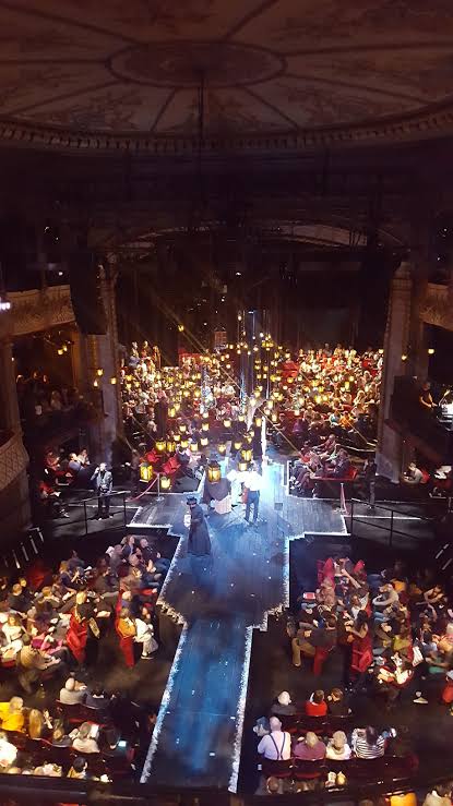 The playing area - Christmas Carol at The Old Vid, London