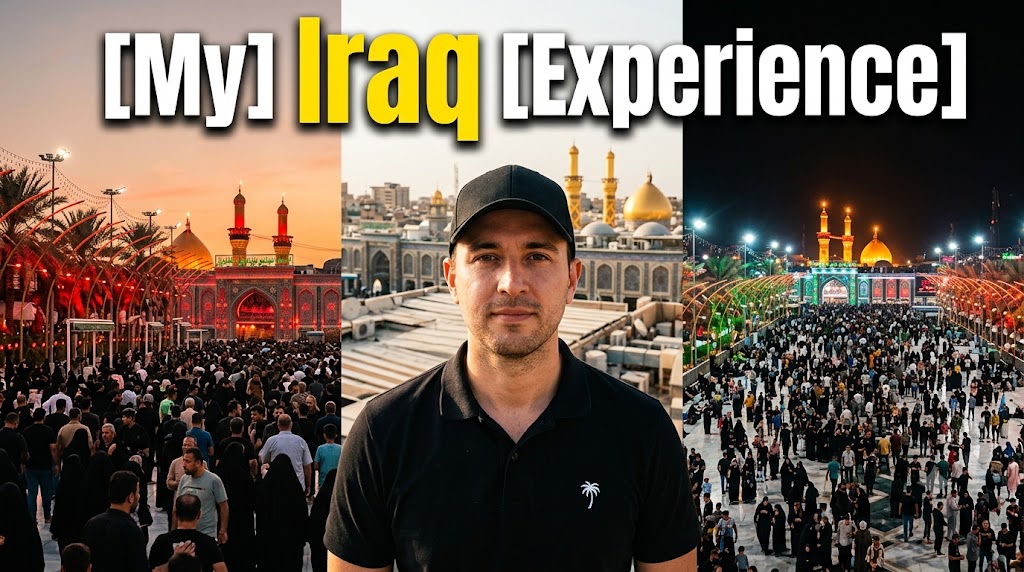 AI-generated example result for the youtube-thumbnail prompt: My Iraq Experience Thumbnail – Cinematic Travel Vlog Design AI YouTube Thumbnail Prompt
