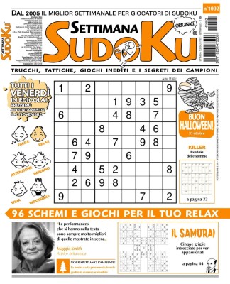 Settimana Sudoku N.1002 - 25 Ottobre 2024