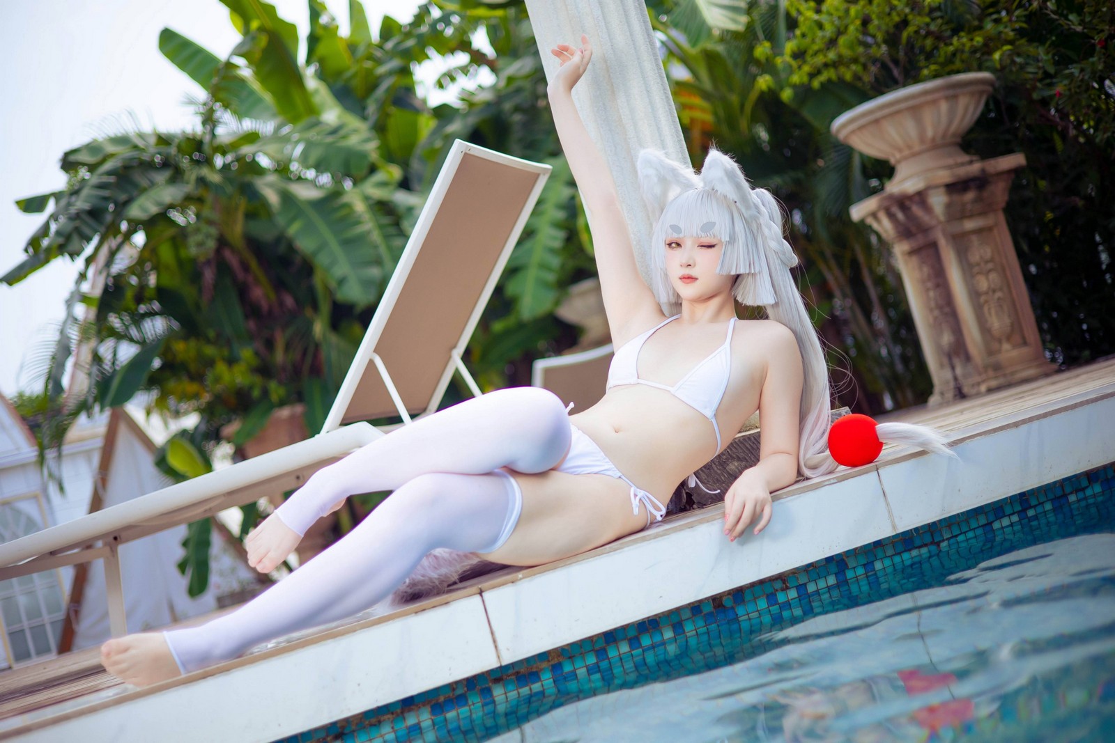 屿鱼 Yuyu 白毛狐狸 兽耳 Cosplay 写真集（19P｜36MB）插图8
