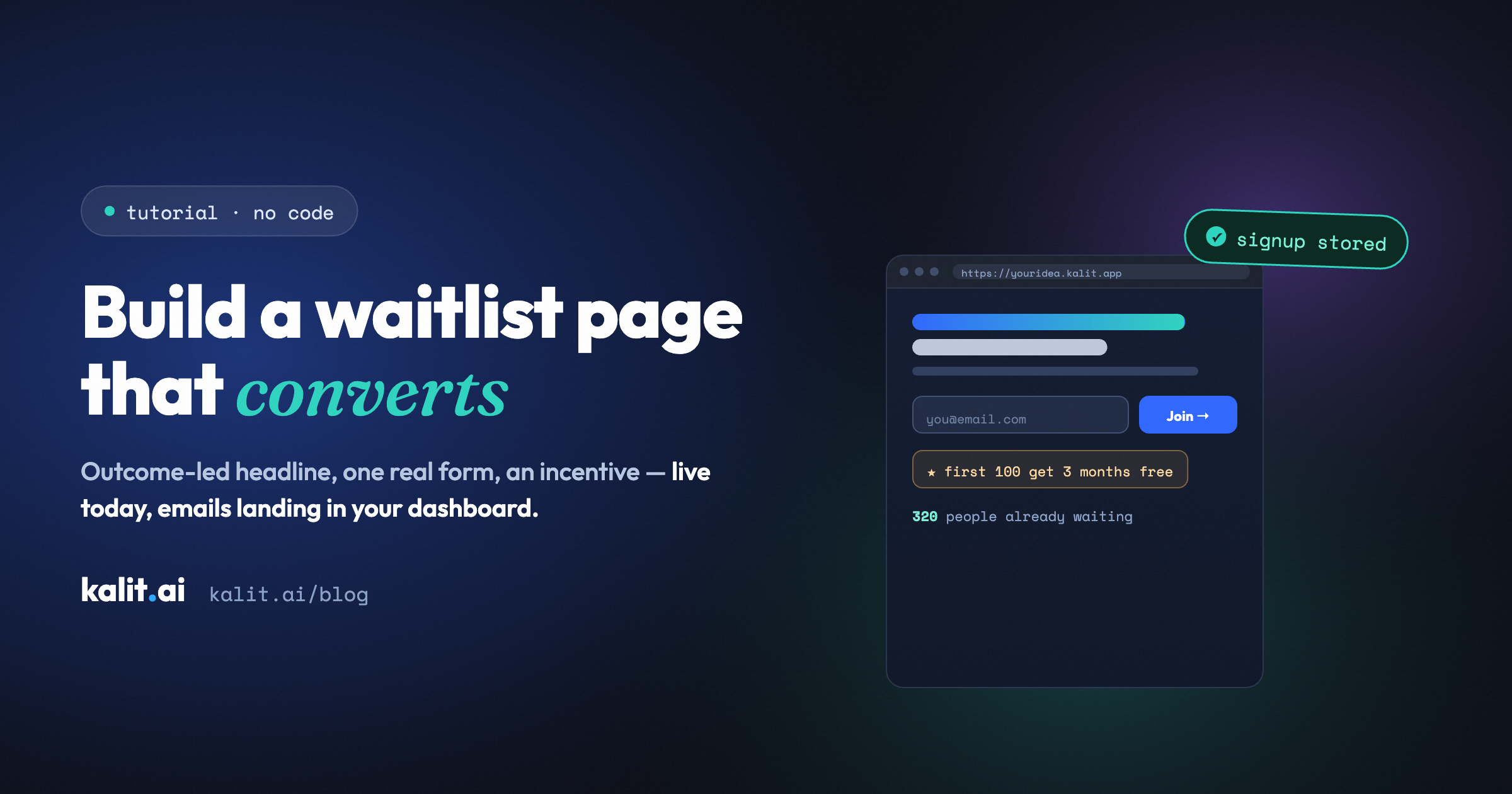 Build a waitlist page that actually converts