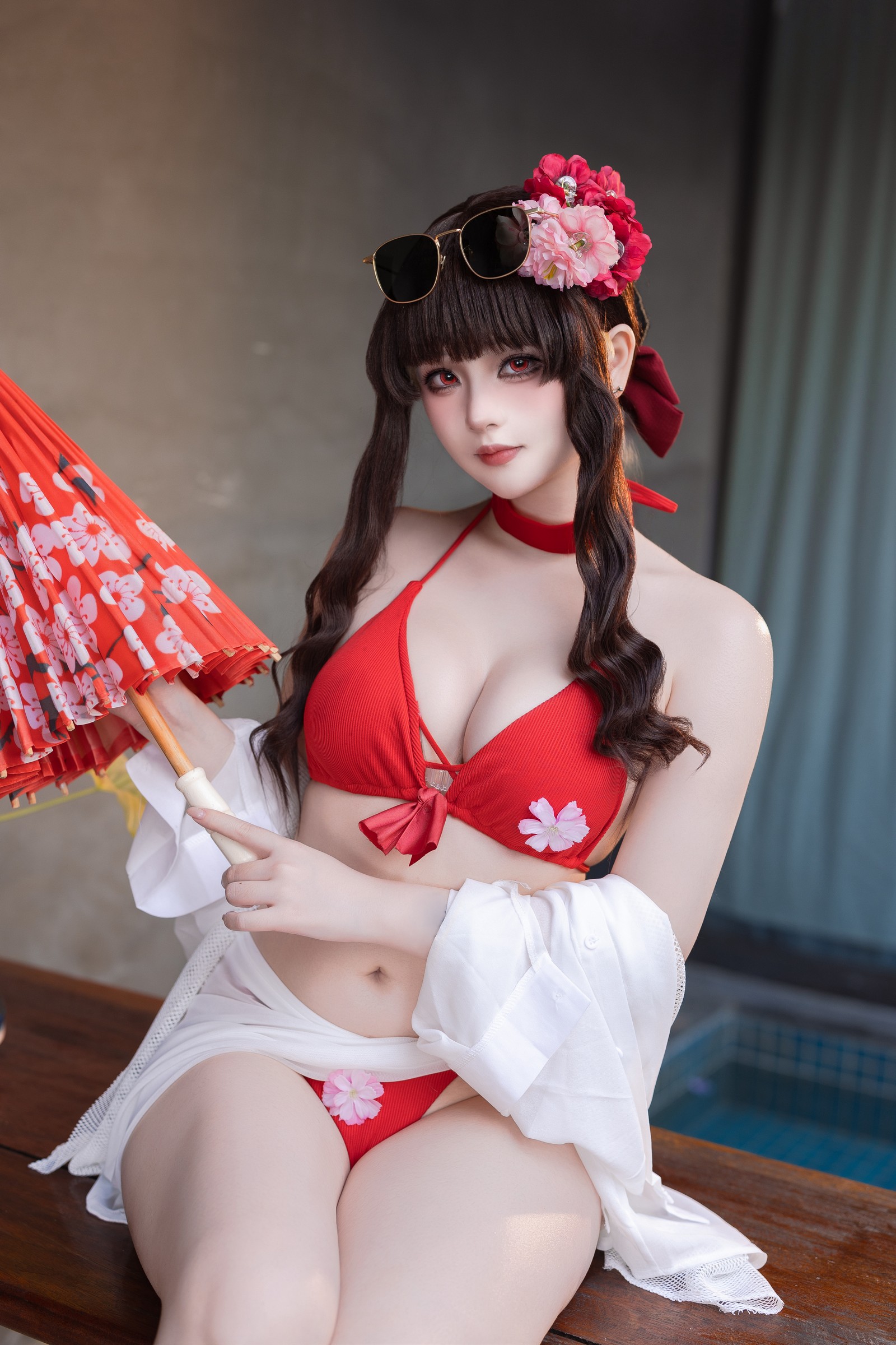 屿鱼 Yuyu 樱花泳装 Cosplay 写真合集｜季节限定（80P｜980MB）插图6