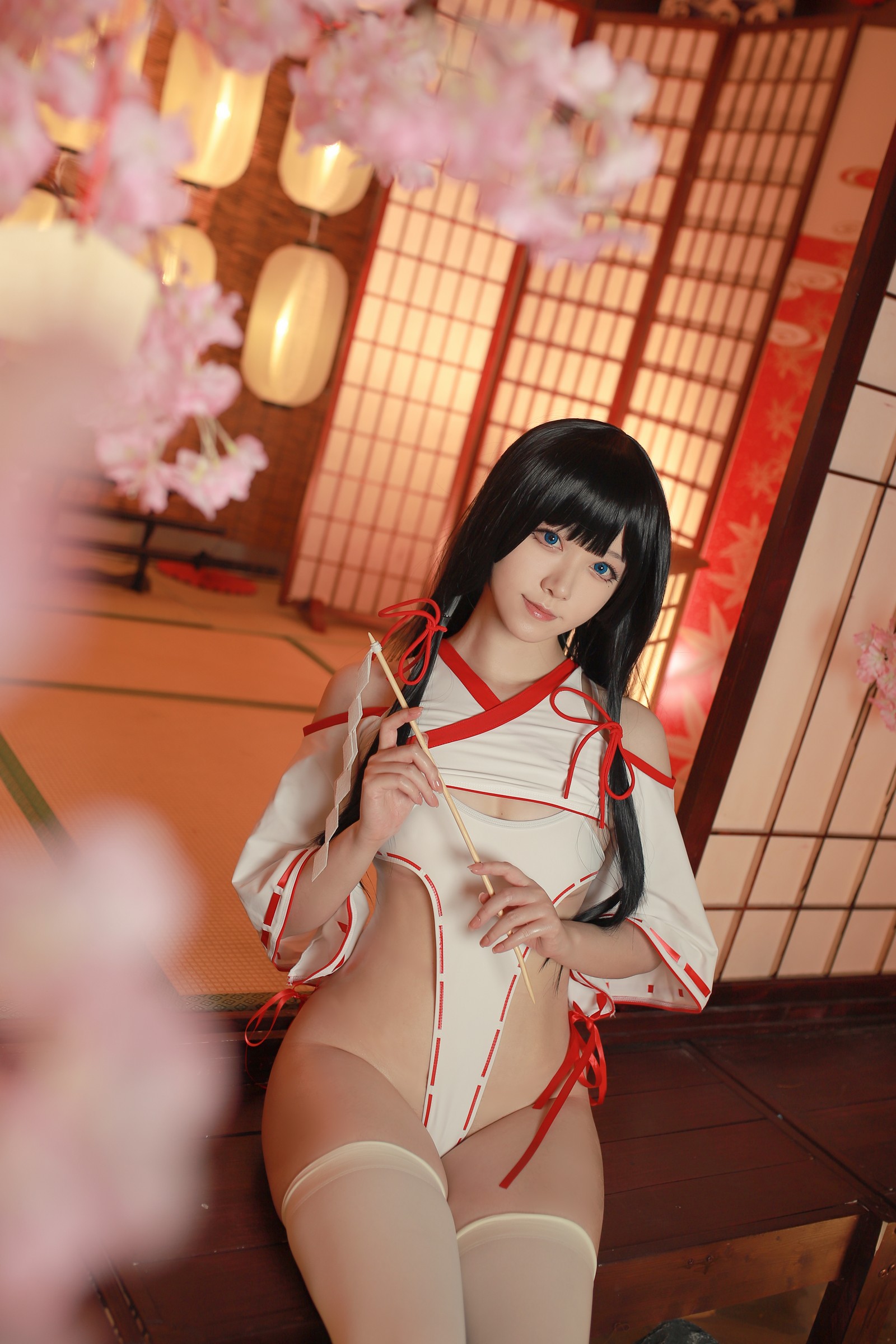 朝霧愛 – ビッチ巫女 Cosplay 高清写真（31P-305.1M）反差主题插图6