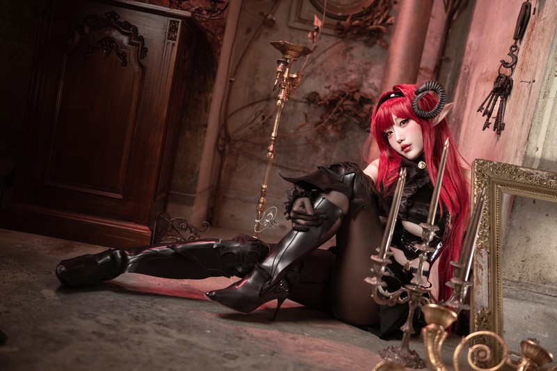 切切Celia 兴登堡 Hindenburg Cosplay Azur Lane 写真 38P插图3