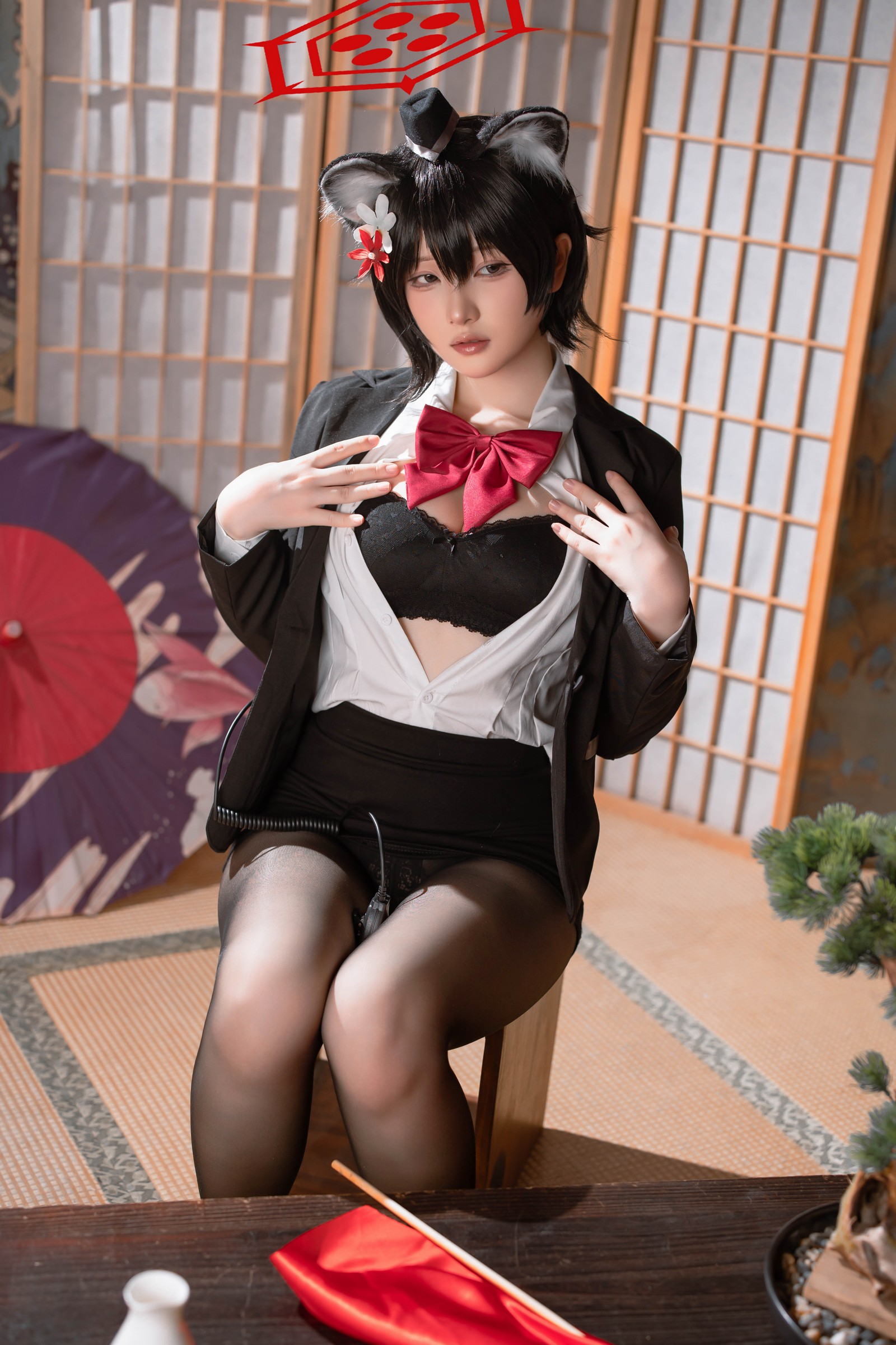 屿鱼 Yuyu 蔚蓝档案 春日椿 导游主题 Cosplay 写真集（55P｜156MB）插图3