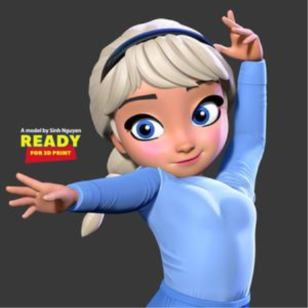 Young Elsa – 3D Print Model Young Elsa – 3D Print Model