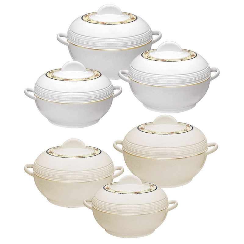 3Pcs Hot Pot Set Insulated Serving Dishes Thermal Casserole Food Warmer