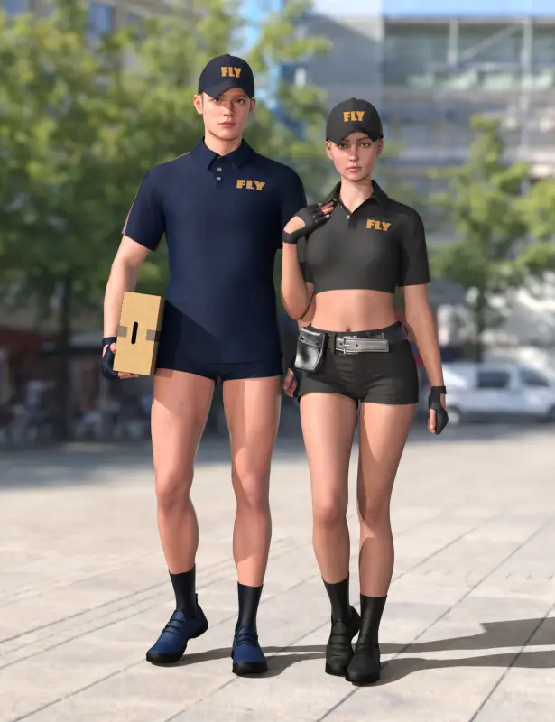 dForce MK Courier Summer Uniform for Genesis 9