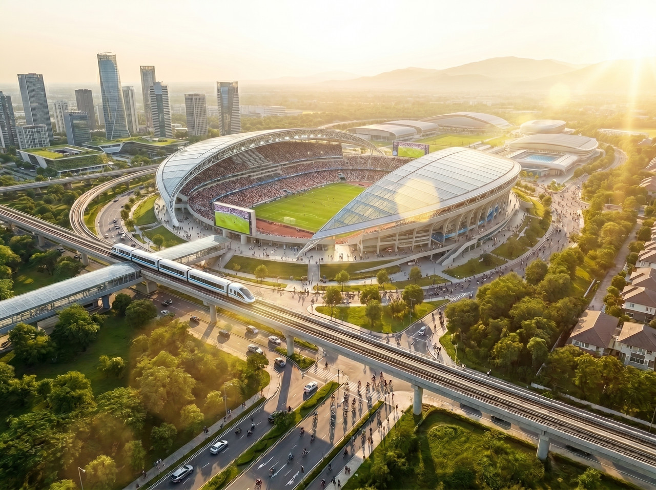 International sports complex rendering