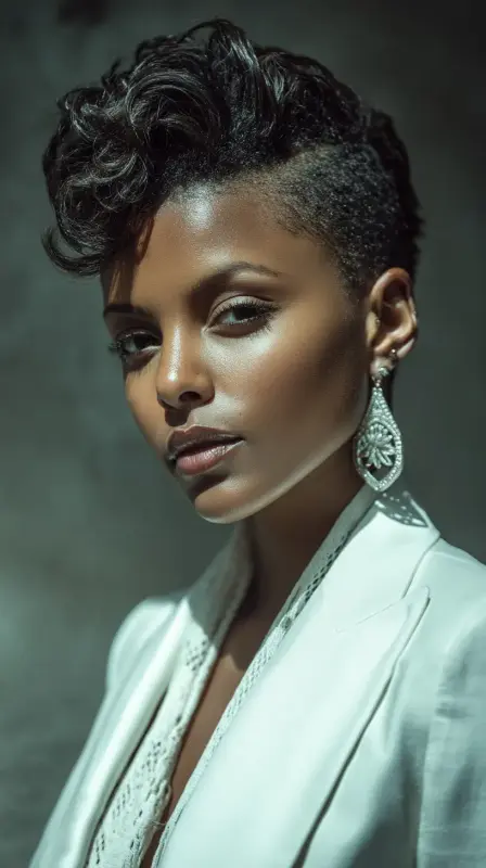 Effortless Elegance: The Chic Side Sweep - black women side part