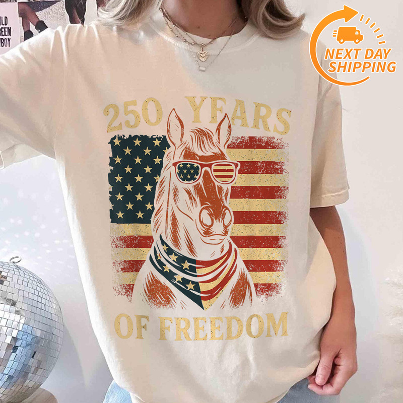 B0F7LSK5B4 Horse 250Th Anniversary America July 4Th Patriotic T Shirt MK9 V2