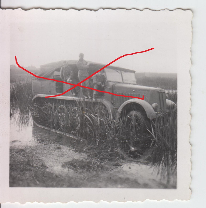 Foto 2wk Technik SDKFZ Zugmaschine Panzer-ketten-fahrzeug Geländ