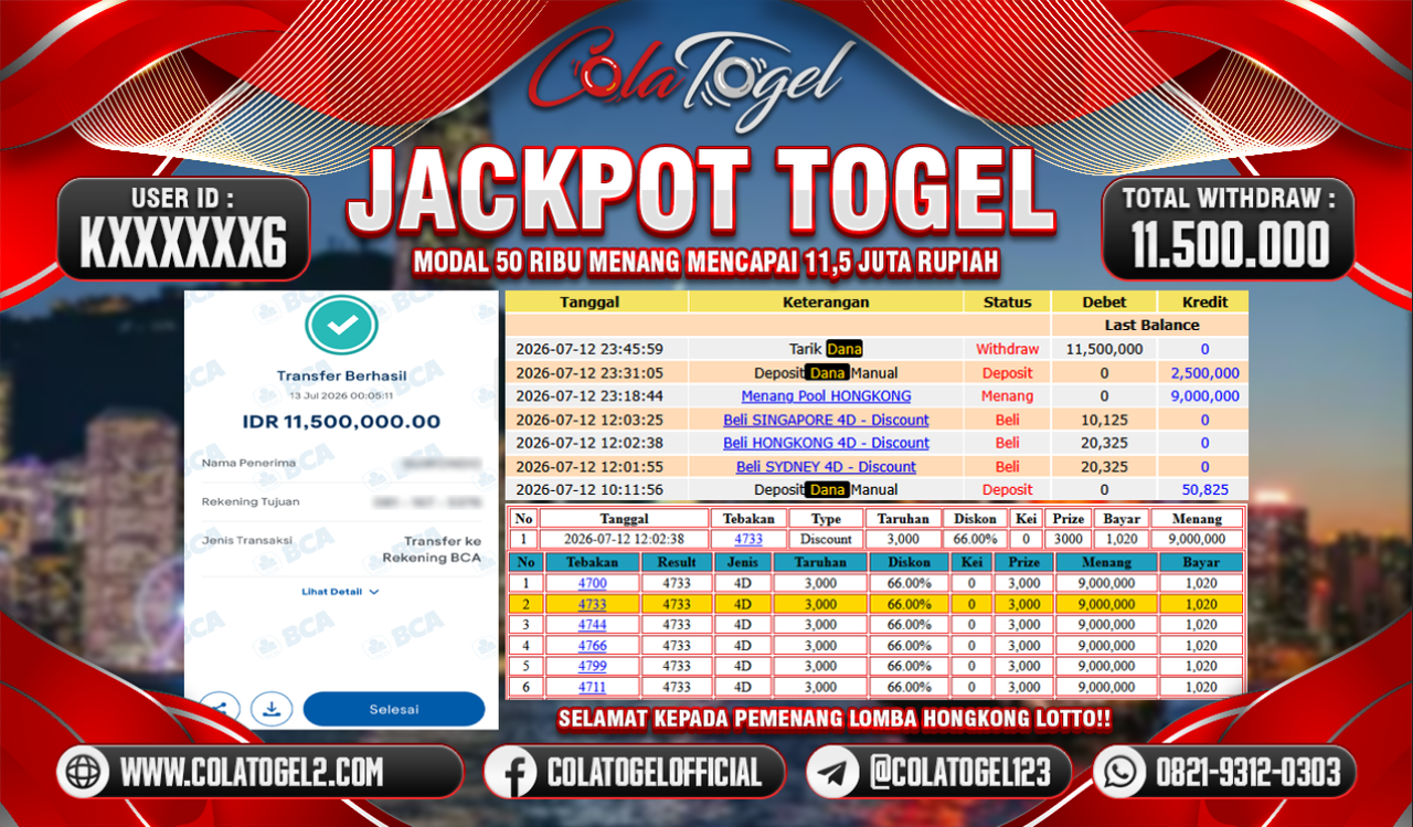 JACKPOT HONGKONG LOTTO!!