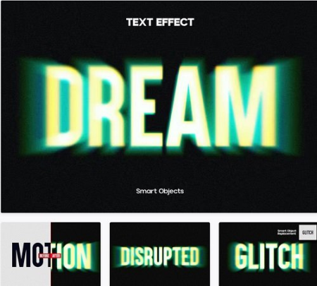 Glitch Distortion Text Effect - 3A3DGTJ