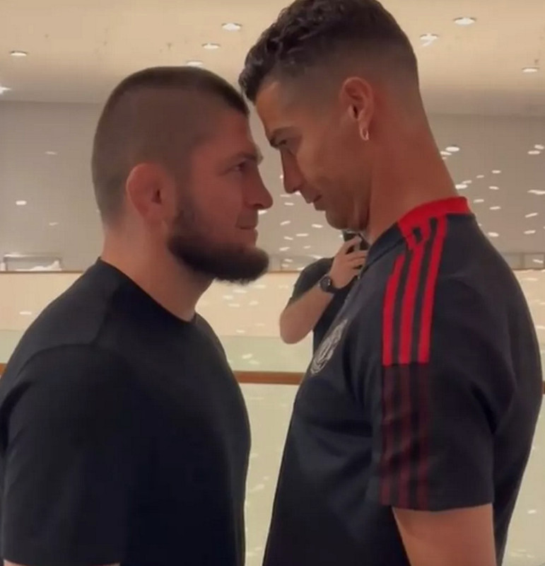 Cristiano Ronaldo encaró a Khabib Nurmagomedov en instalaciones del Manchester