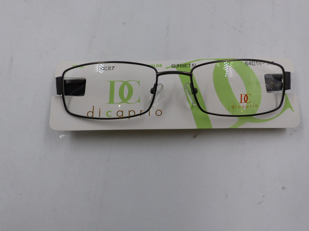 DICAPRIO DC87 UNISEX EYEGLASSES IN GUNMETAL IN SIZE 54-18-146