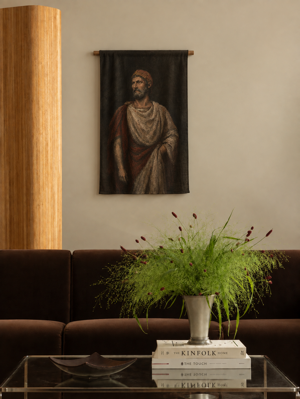 hannibal barca fabric flag hanging on a wall