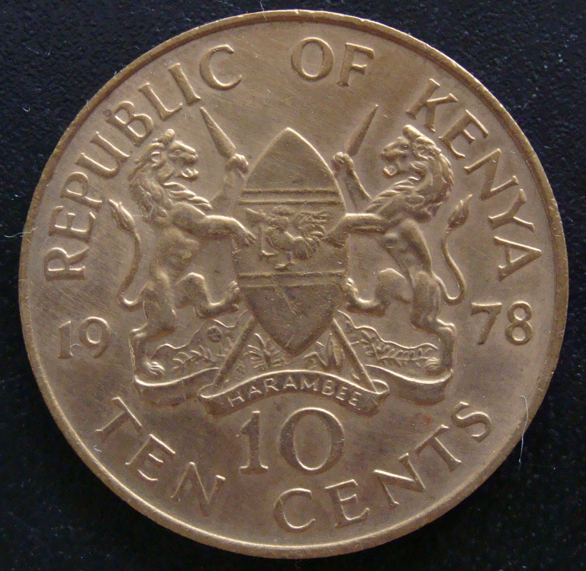 10 Centavos de Chelín. Kenya (1978) KEN-10-Centavos-Chel-n-1978-anv