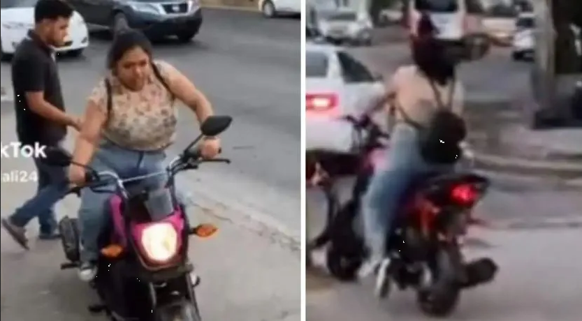 Compra moto nueva y la choca al salir de la agencia: su video es viral