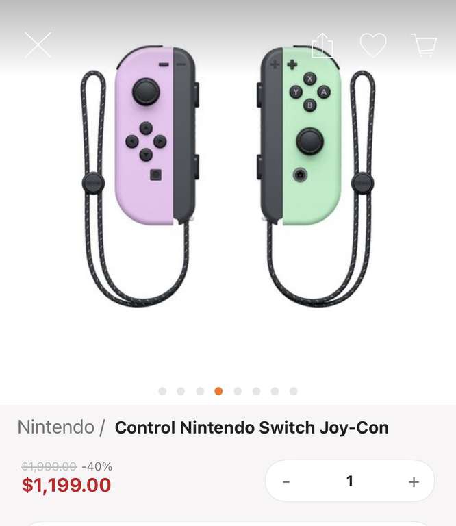 Control Nintendo joy-con switch purpura verde pastel 
