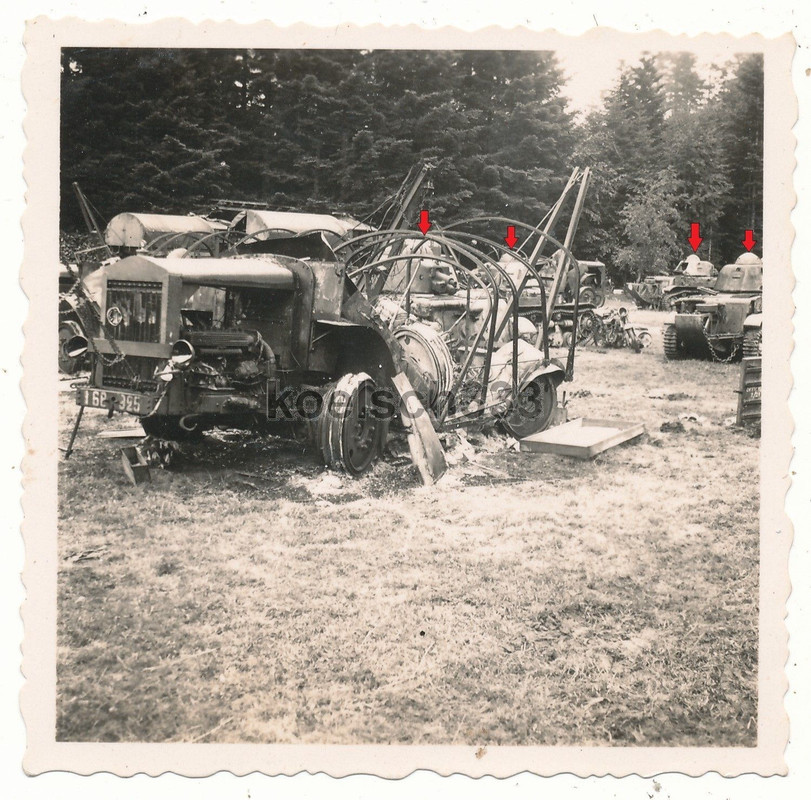 französische LKW Wracks Char Panzer Wehrmacht Be