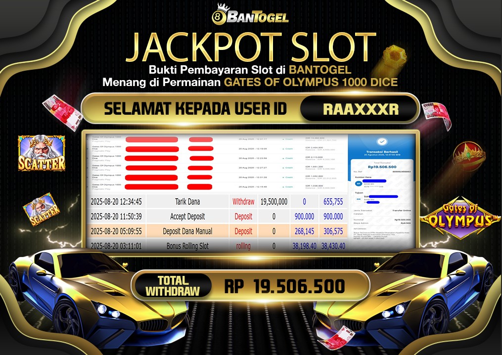 BUKTI JACKPOT LUNAS BANTOGEL