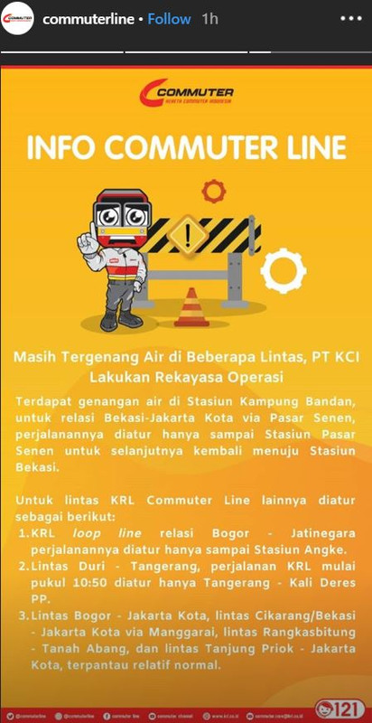 Informasi terkini penyesuaian lintas kereta