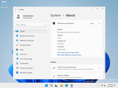 Windows Server vNext 2022 Preview Build 25083.1000 English 2022