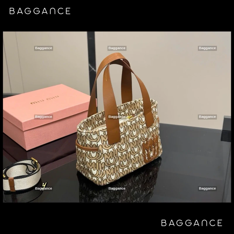 Miu Miu Beach Bag Monogram Pattern Full Box Size 25cm - EVMMFW-017