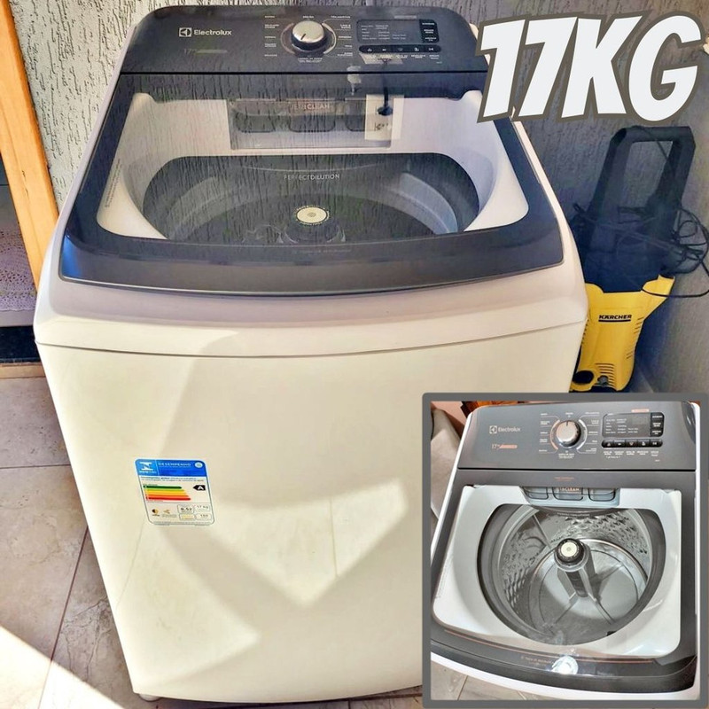 Máquina de Lavar automática Electrolux Premium Care LEC17 Branca 17kg 220V com Cesto Inox