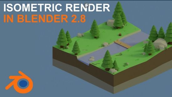 How to Make an Isometric Render in Blender 2.8