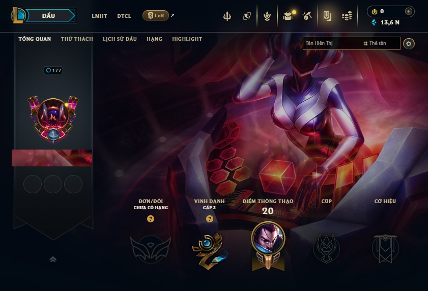 Acc LMHT # - Không Khung