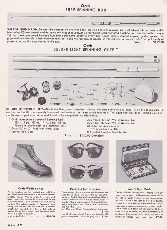 Catalog - 1960 page 42 (Spinning Rods)