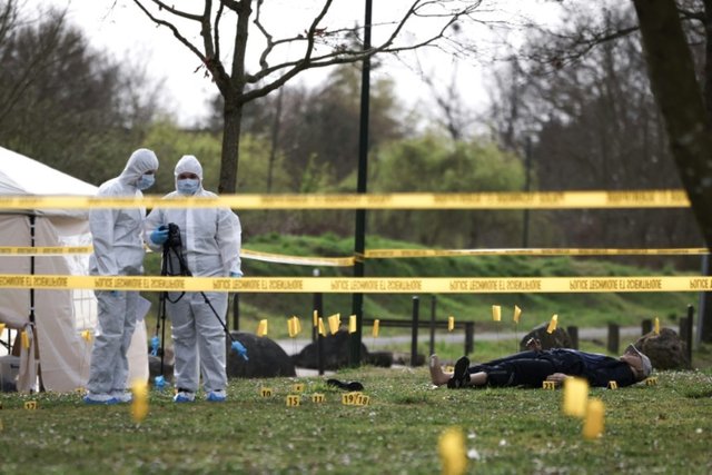 image choquante de crime cache